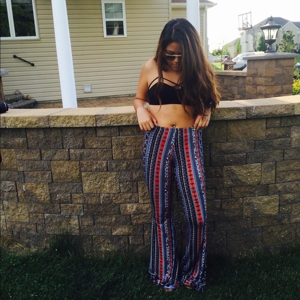Striped Flare Pants
